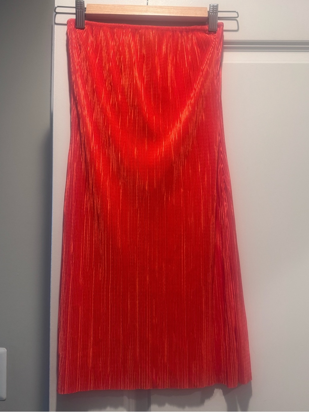 Boohoo orange Plisse Mini Dress